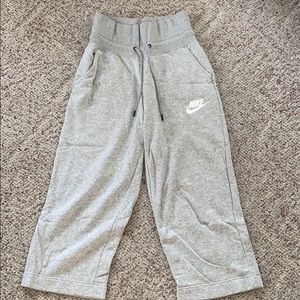 High waisted grey Nike sweatpants